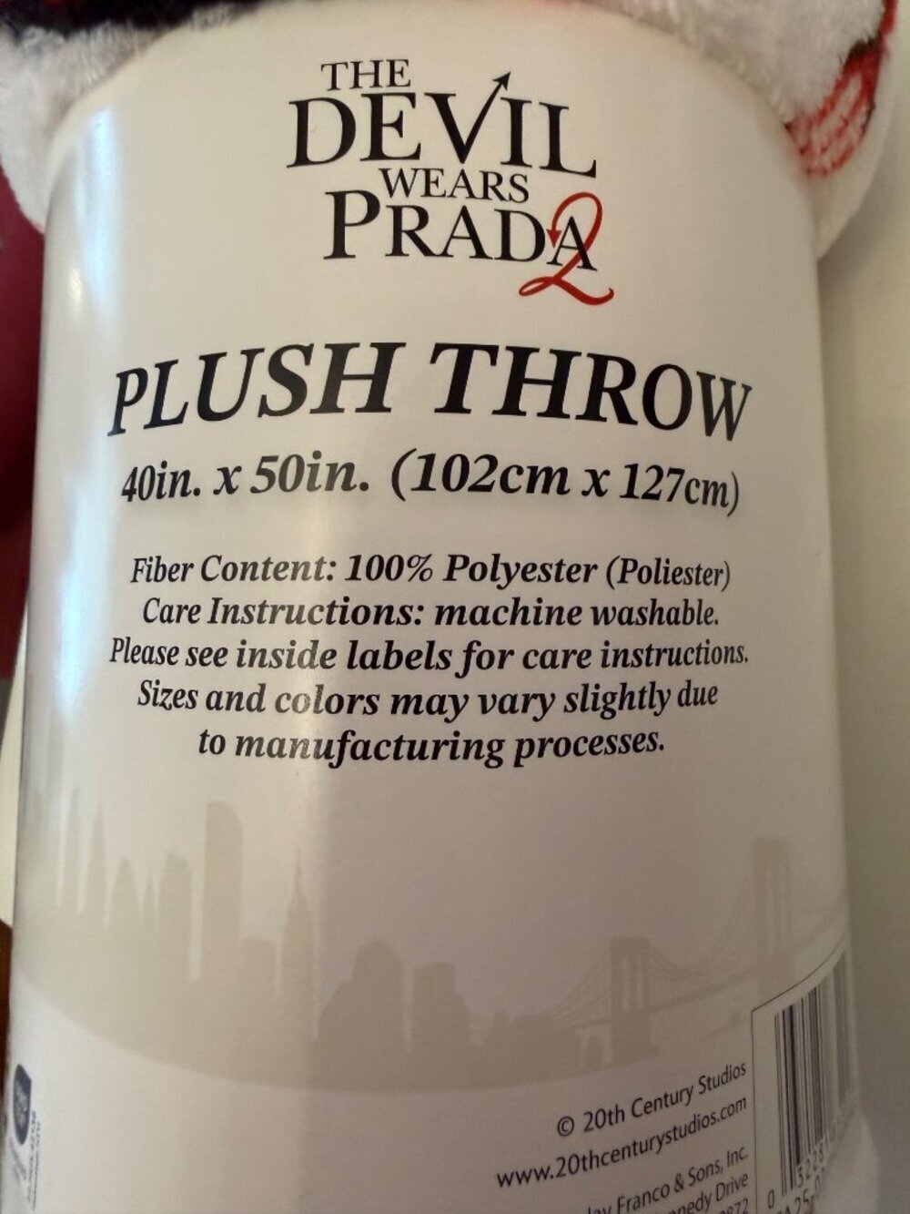 The Devil Wears Prada 2 Plush Throw Blanket 40"x50" NEW